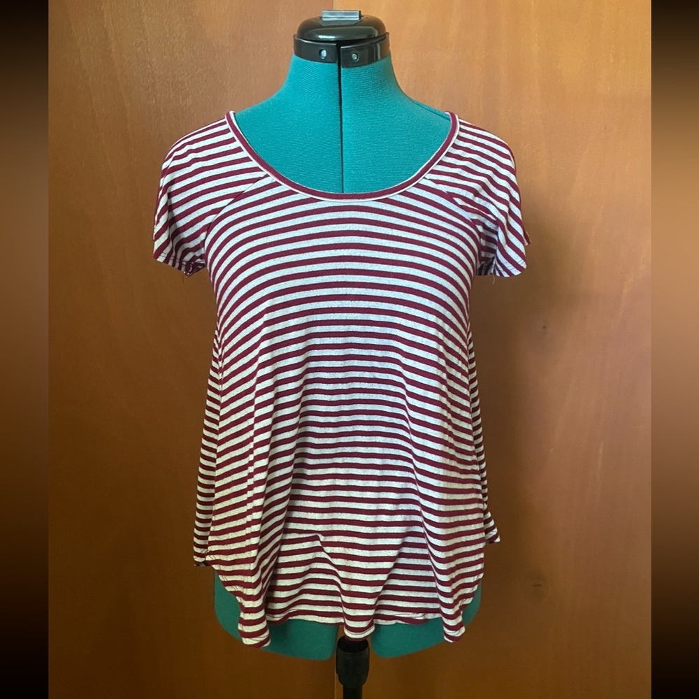 Boaz fashion stripped flowy tee shirt